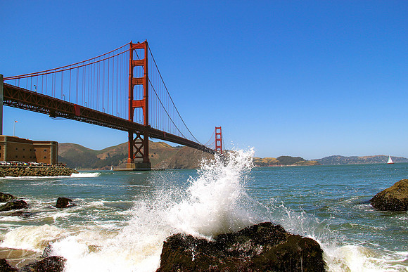 Waves at the Golden Gate